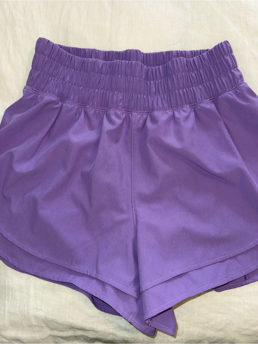 CALIA by Carrie Underwood Purple Smocked Waist Athletic Shorts